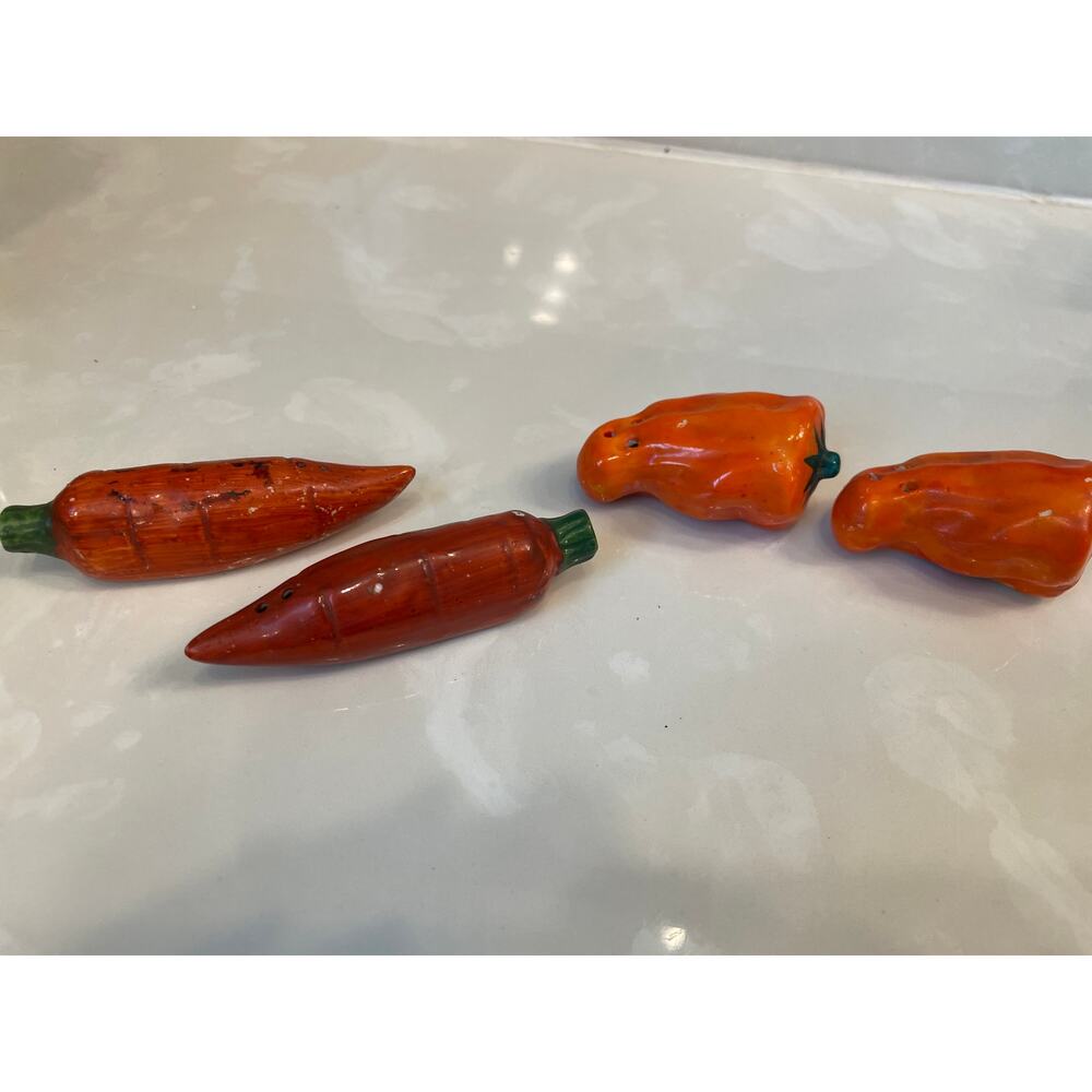 2 Sets Hot Pepper Salt & Pepper Shakers Made In Japan